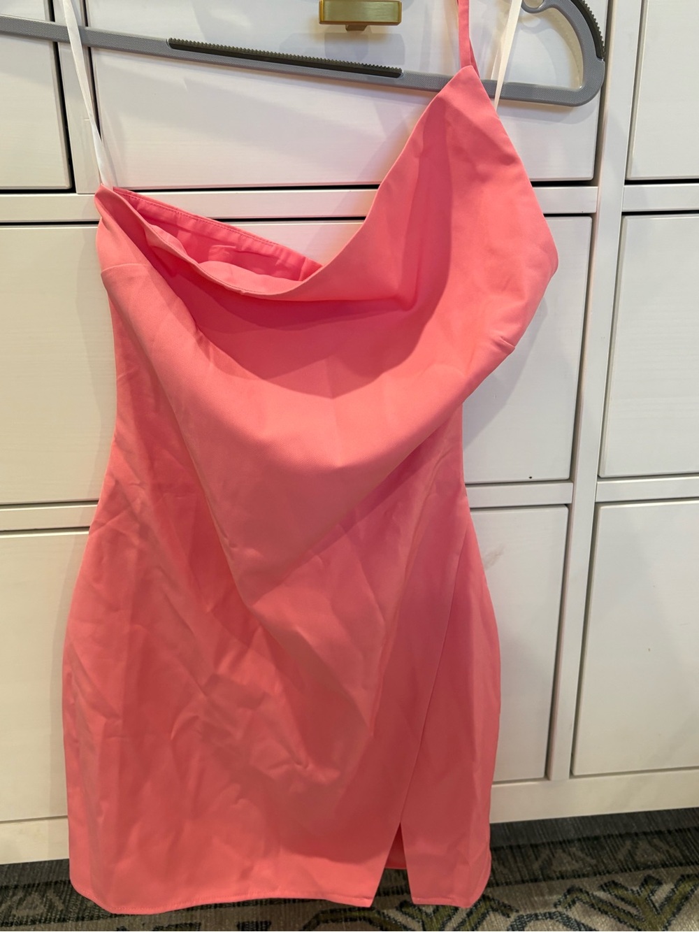 Lovers + Friends Pink Draped Cowl Neck Mini Dress